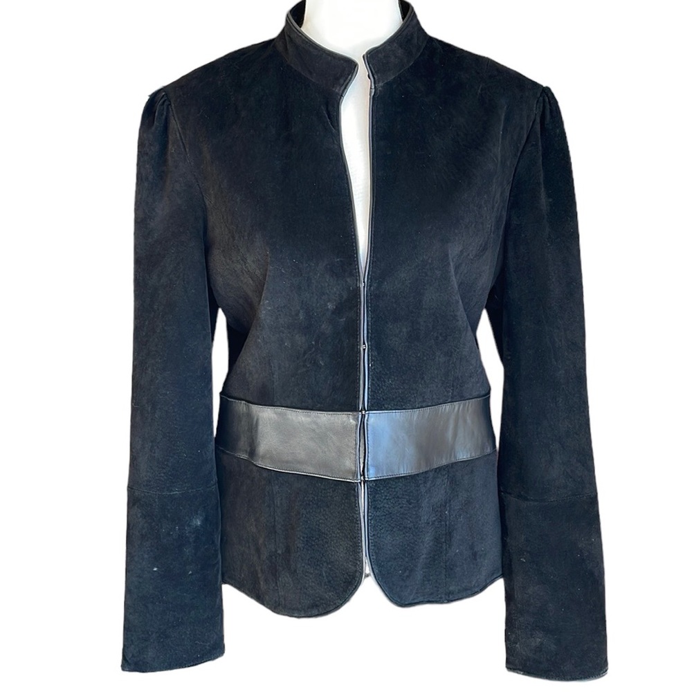 In Suede Leather Blazer L